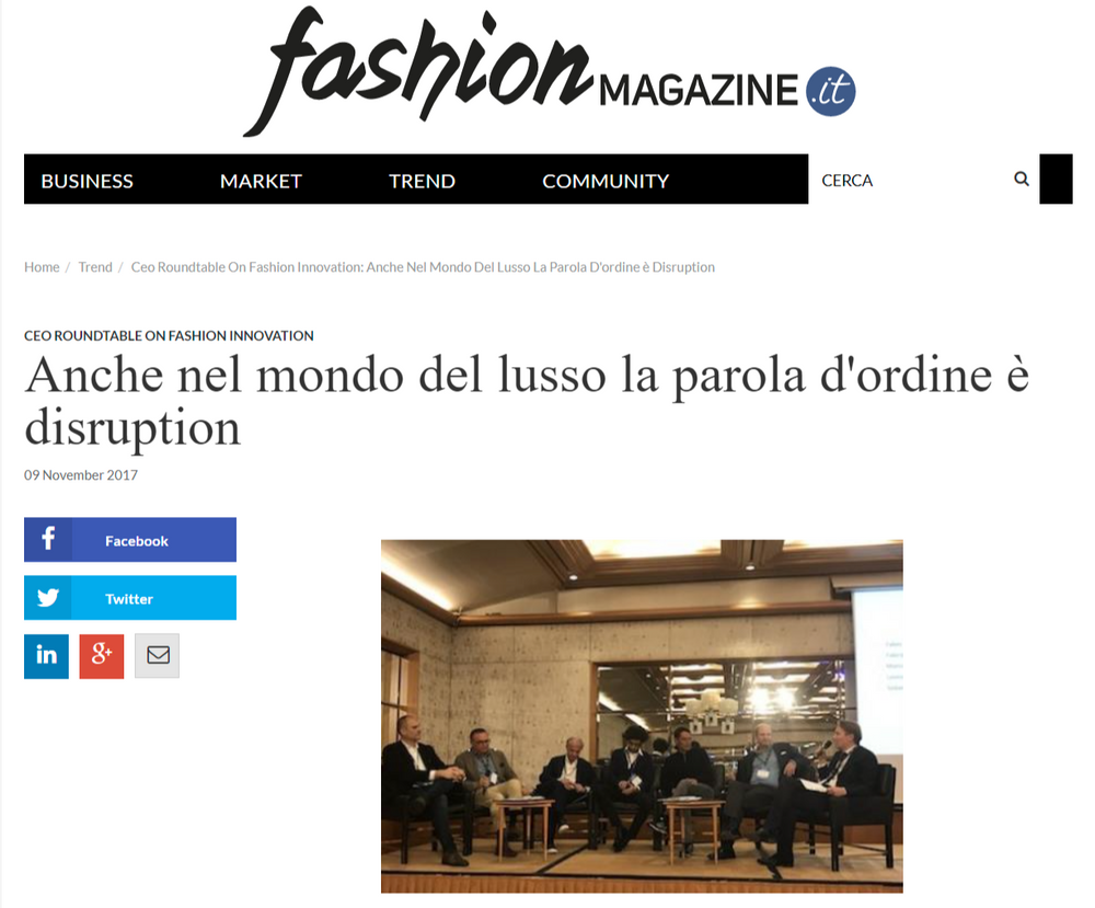 Fashion Magazine - Anche nel mondo del lusso la parola d'ordine è disruption