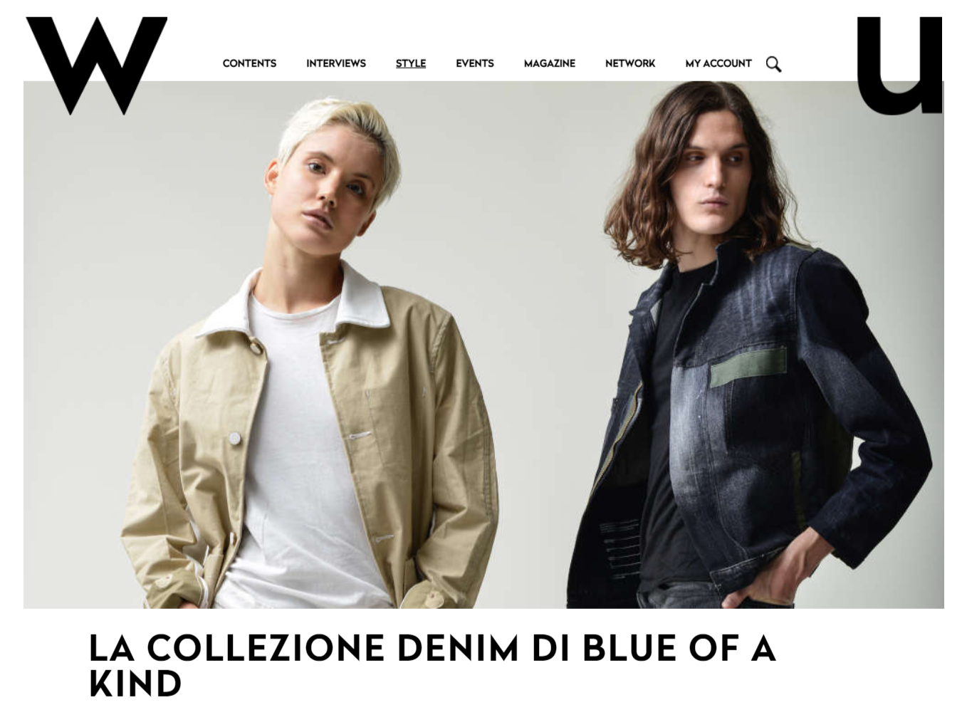 WU magazine - La collezione denim di Blue of a Kind
