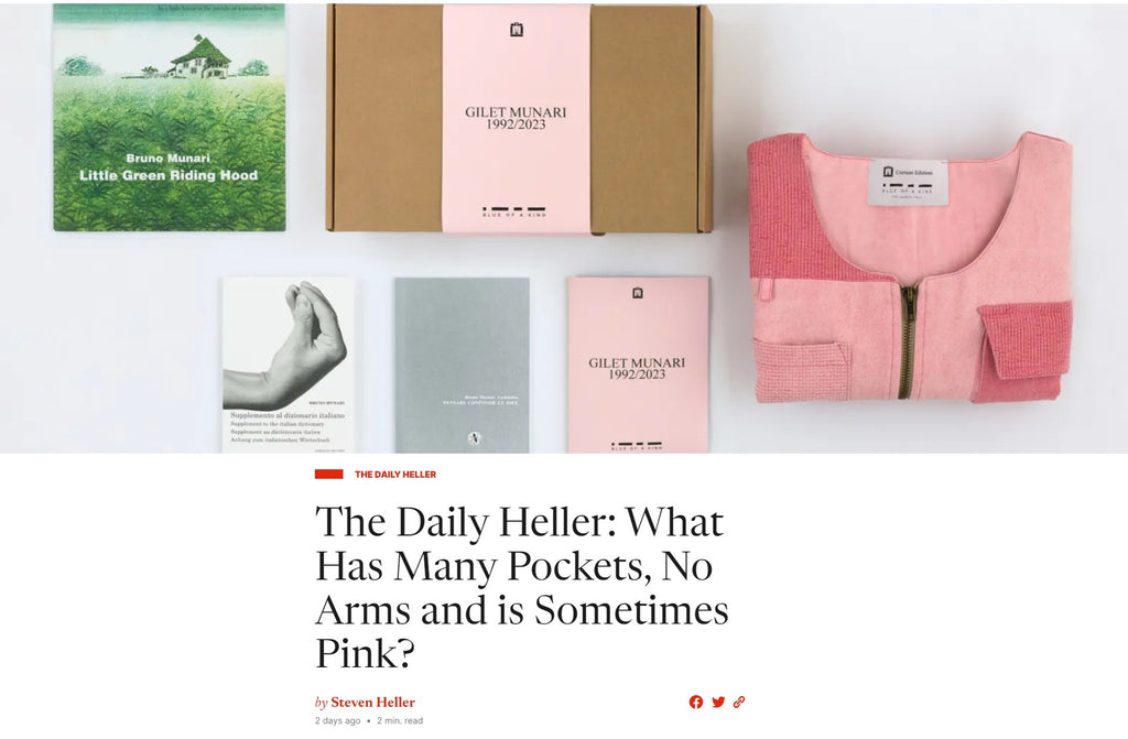 Print Magazine - The Daily Heller: What Has Many Pockets, No Arms and is Sometimes Pink?