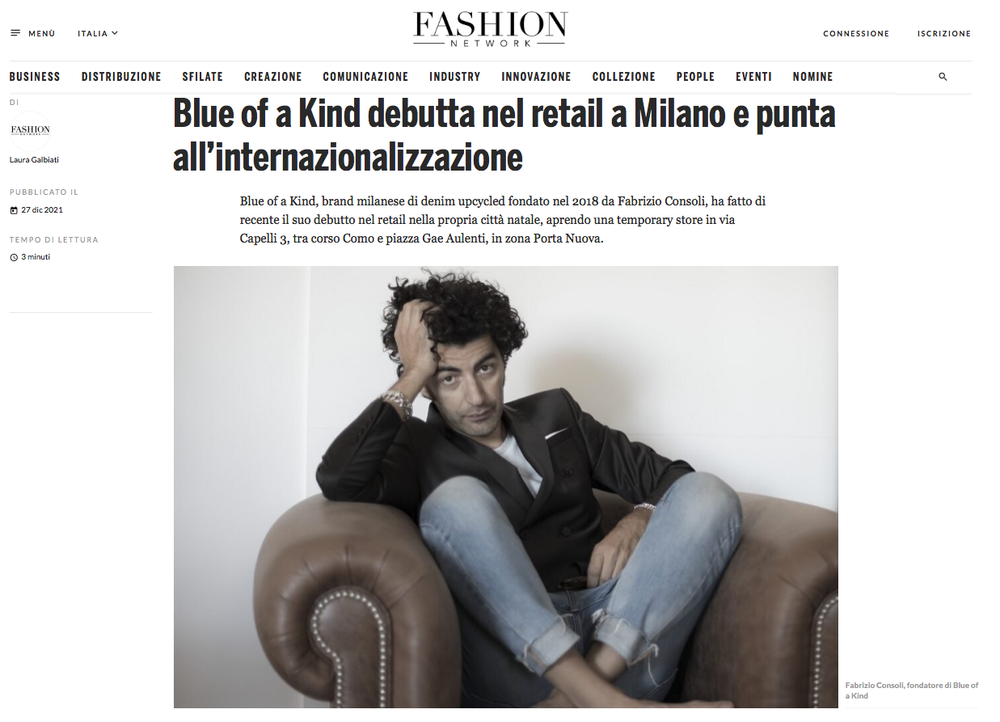 Fashion Network - Blue of a Kind debutta nel retail a Milano e punta all’internazionalizzazione