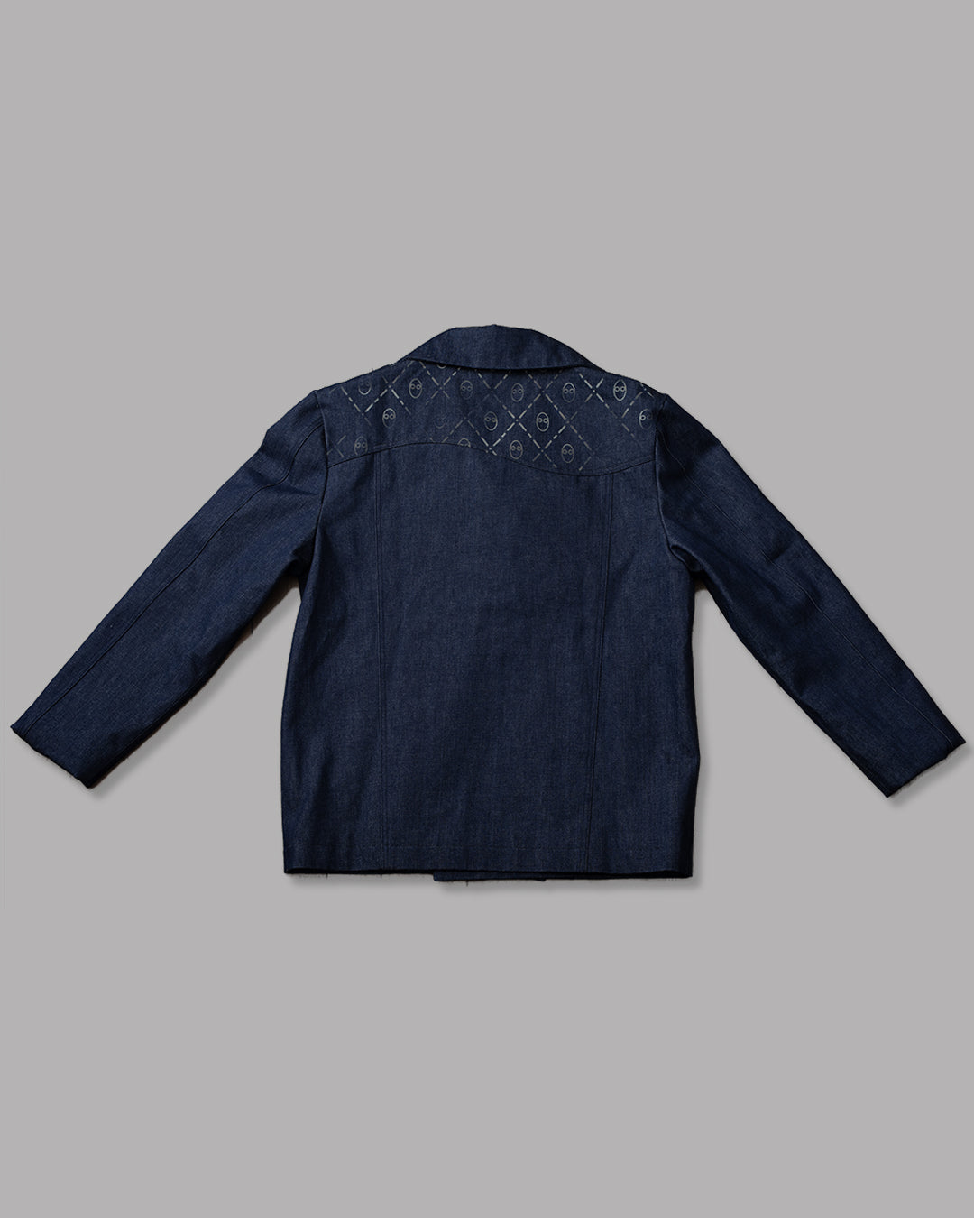 BK + Saturnino logo denim caban jacket